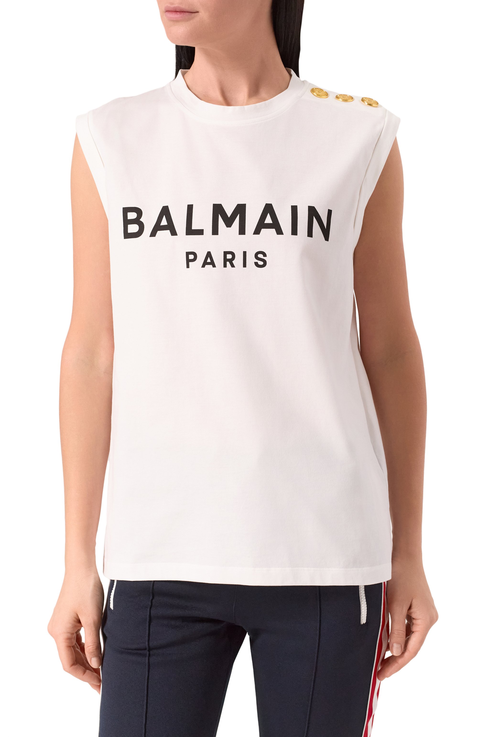 Хлопковый топ BALMAIN, арт. CF1ED001/BB02, фото 3