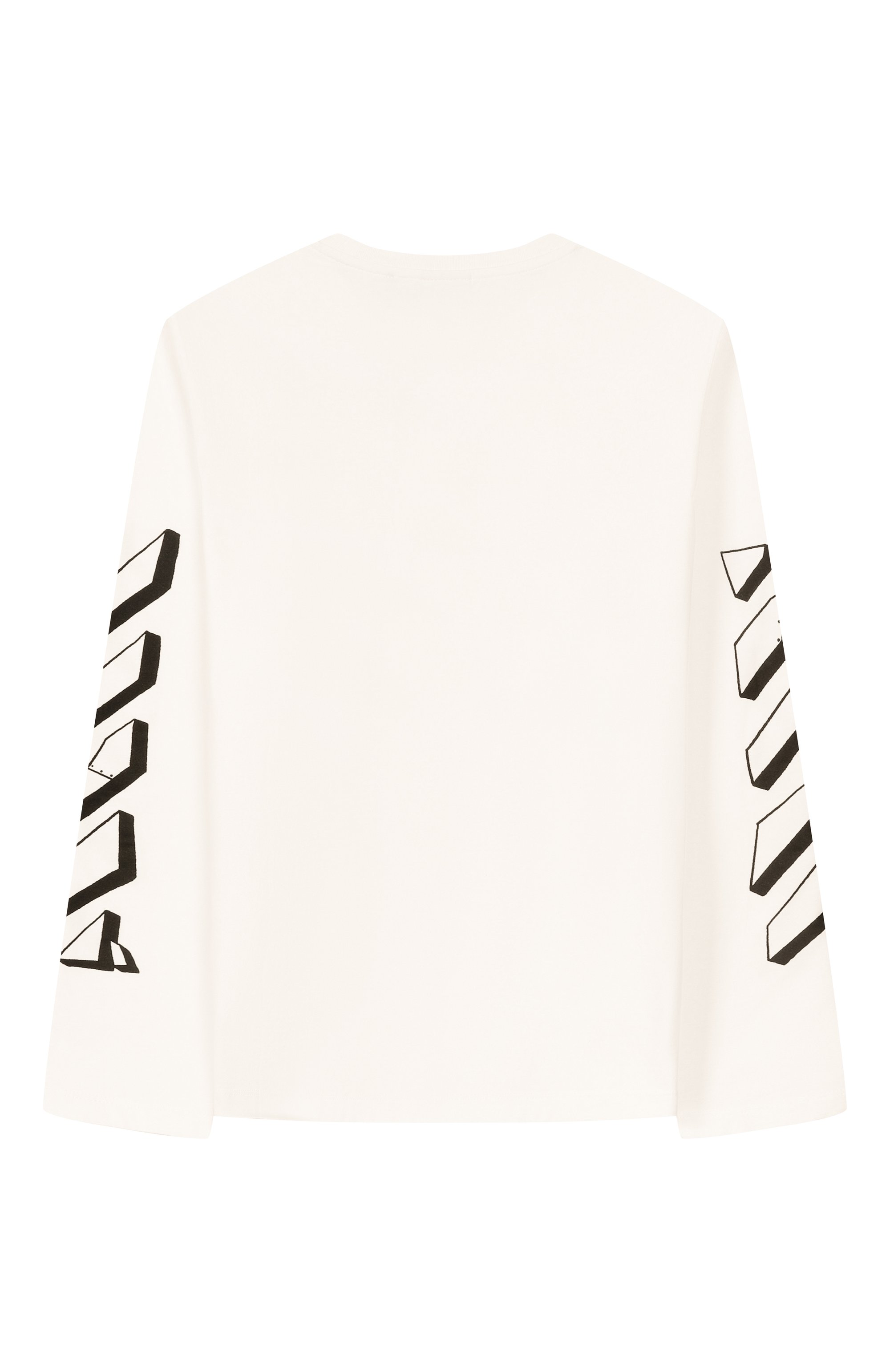 Хлопковый лонгслив OFF-WHITE молочного цвета по цене 24200 руб., арт. 0BAB001F25JER005/12+, фото 2 Хлопковый лонгслив OFF-WHITE, арт. 0BAB001F25JER005/12+, фото 2