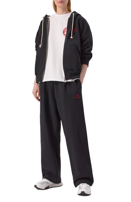 Хлопковые брюки AECA WHITE AWCMFWBDBPLSO001C0.BLACK (M) Чёрный  AWCMFWBDBPLSO001C0.BLACK (M) Фото 2