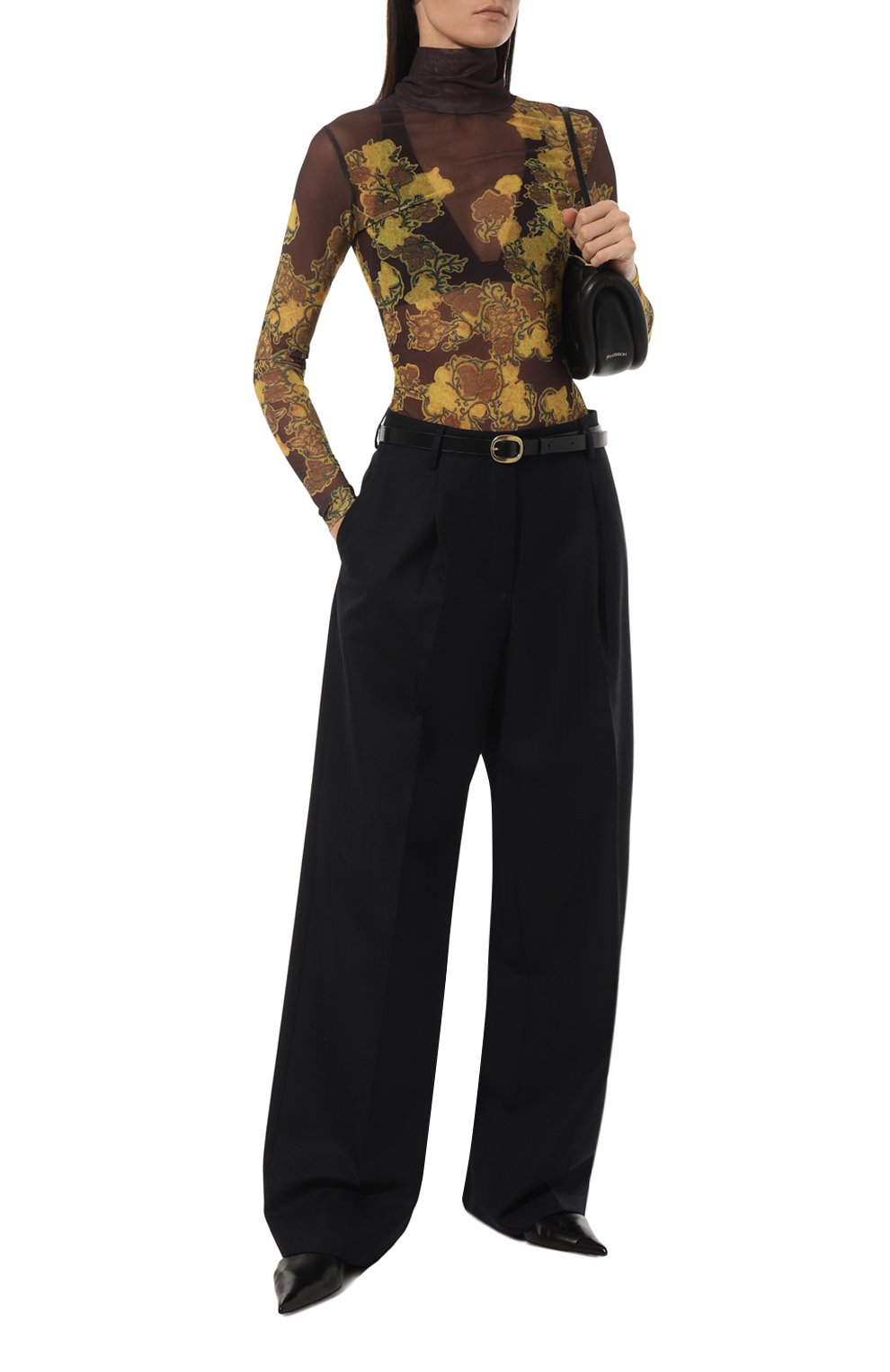 Водолазка DRIES VAN NOTEN коричневого цвета по цене 38950 руб., арт. 232-011162-7174, фото 2 Водолазка DRIES VAN NOTEN, арт. 232-011162-7174, фото 2