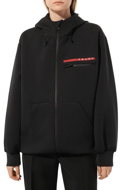 Толстовка prada linea rossa PRADA черного цвета по цене 160000 руб., арт. 138557-LJ4-F0002-202, фото 3 Толстовка prada linea rossa PRADA, арт. 138557-LJ4-F0002-202, фото 3