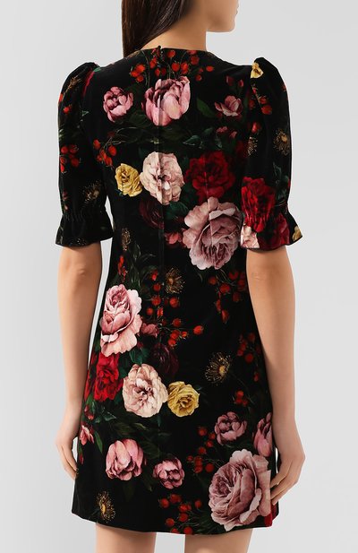 Хлопковое платье DOLCE & GABBANA черного цвета по цене 212500 руб., арт. F6F5QT/FSWBS, фото 4 Хлопковое платье DOLCE & GABBANA, арт. F6F5QT/FSWBS, фото 4