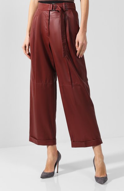 Кожаные брюки с отворотами BRUNELLO CUCINELLI, арт. M0GINP6748, фото 3