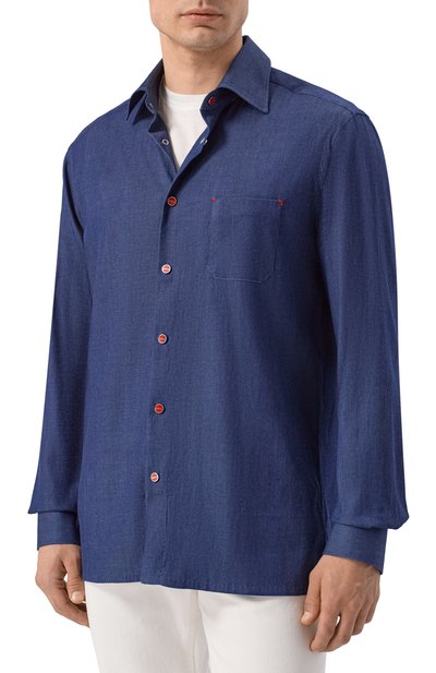 Джинсовая рубашка KITON, арт. UMCNERPH09696, фото 3