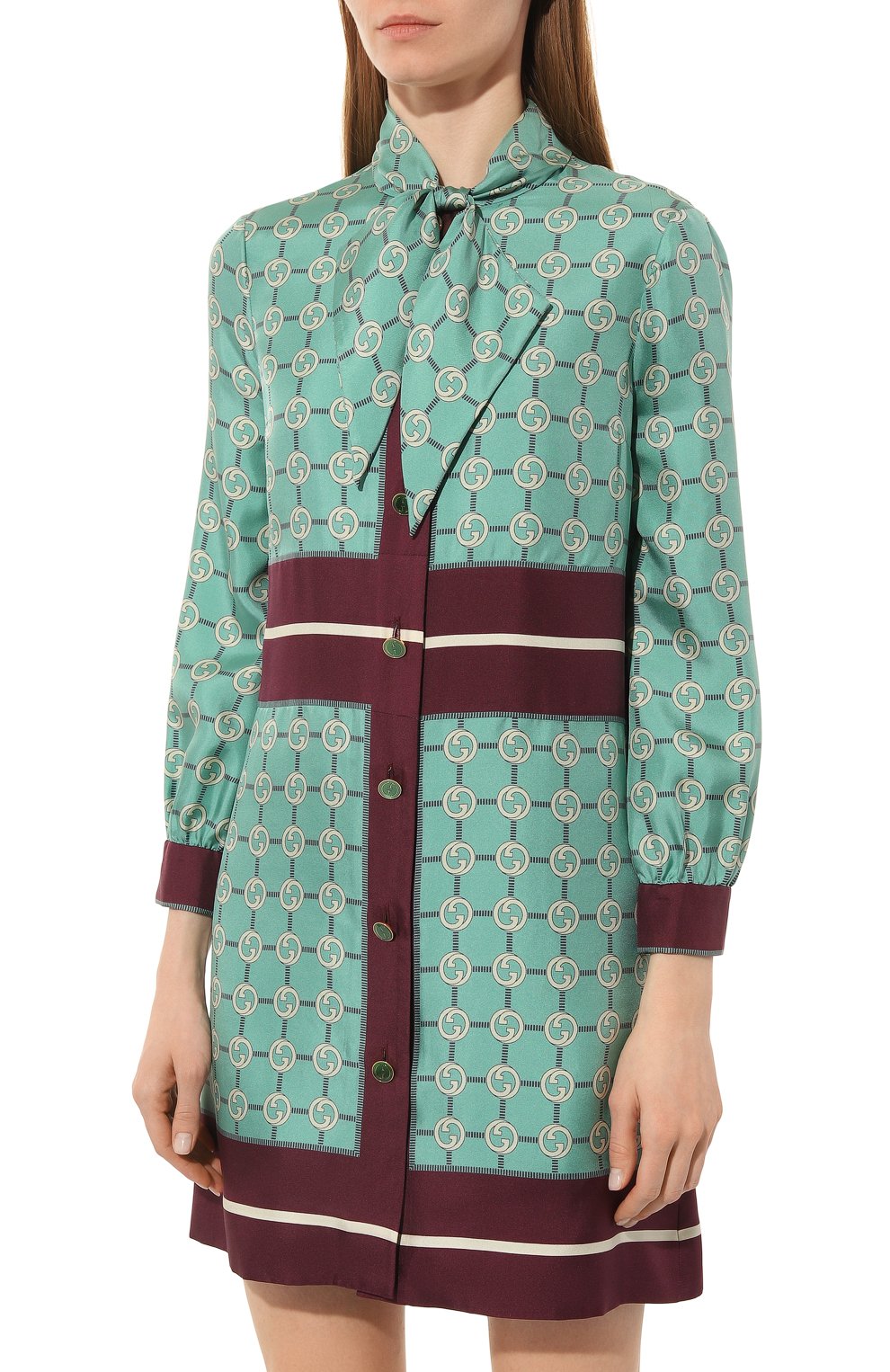Шелковое платье GUCCI, арт. 633275 ZAFP9, фото 3