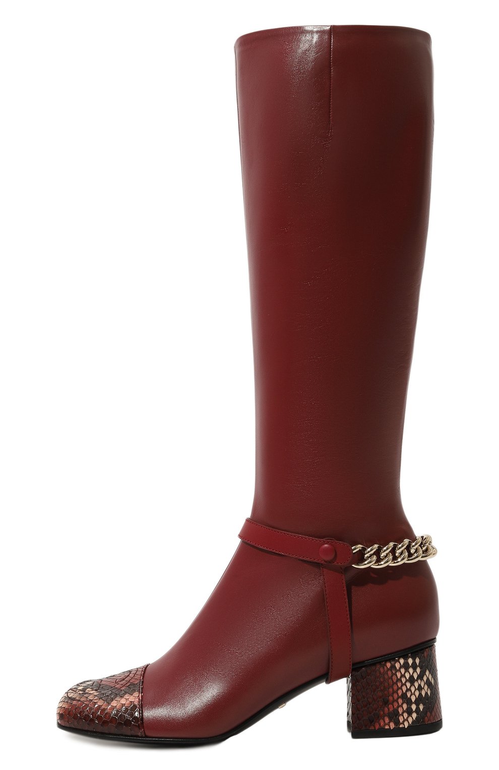 Сапоги с отделкой из кожи питона GUCCI, арт. 388453 EU740, фото 4