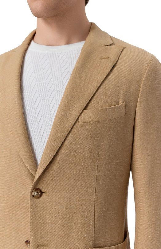 Пиджак из шерсти и шелка Boglioli N6302J/SB6420 Бежевый  N6302J/SB6420 Фото 5