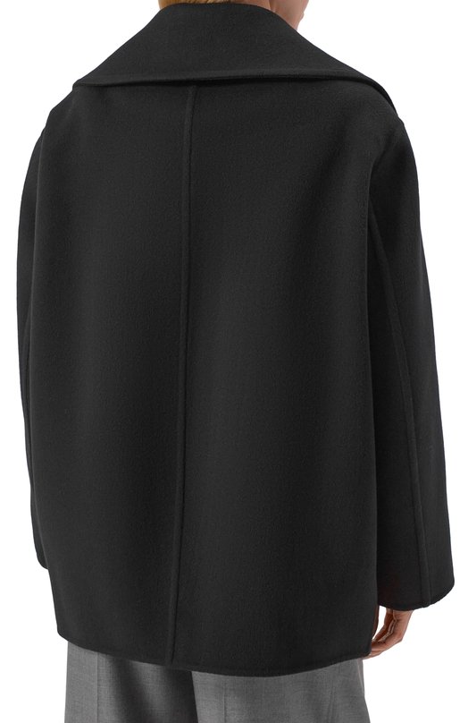 Шерстяное полупальто Saint Laurent 838047/Y060R Чёрный  838047/Y060R Фото 4