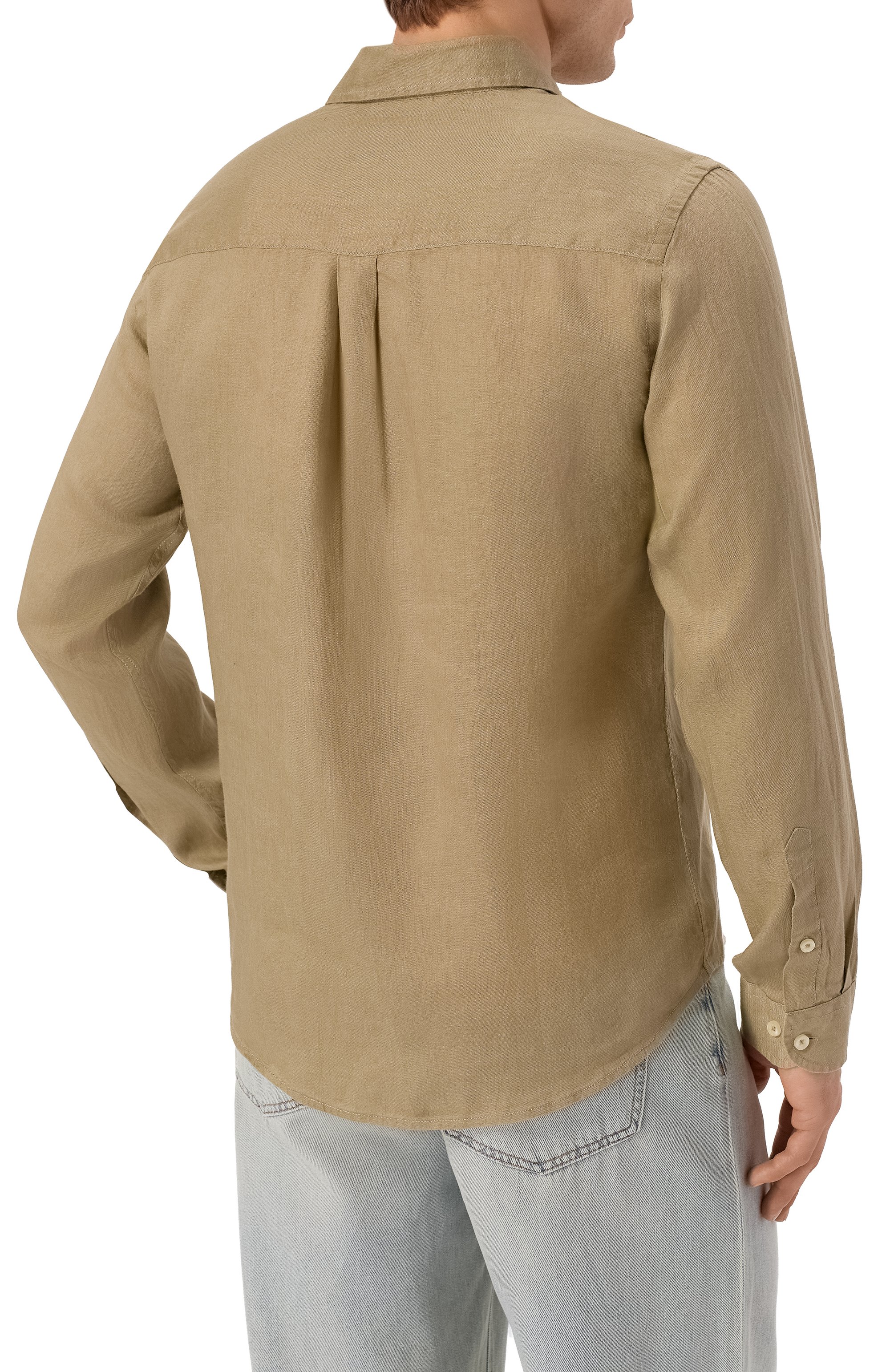 Льняная рубашка AERONAUTICA MILITARE бежевого цвета по цене 18050 руб., арт. CA1321UCT03089, фото 4 Льняная рубашка AERONAUTICA MILITARE, арт. CA1321UCT03089, фото 4