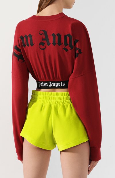 Хлопковый топ PALM ANGELS бордового цвета по цене 28200 руб., арт. PWAB003E194130022410, фото 4 Хлопковый топ PALM ANGELS, арт. PWAB003E194130022410, фото 4
