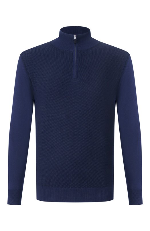 Хлопковый джемпер Canali C0015/MK02461 Синий C0015/MK02461