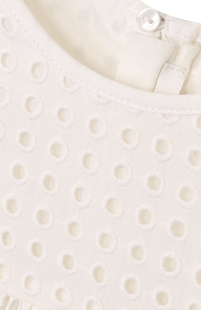 Хлопковое мини-платье с перфорацией CHLOÉ, арт. C12677/6A-12A, фото 3