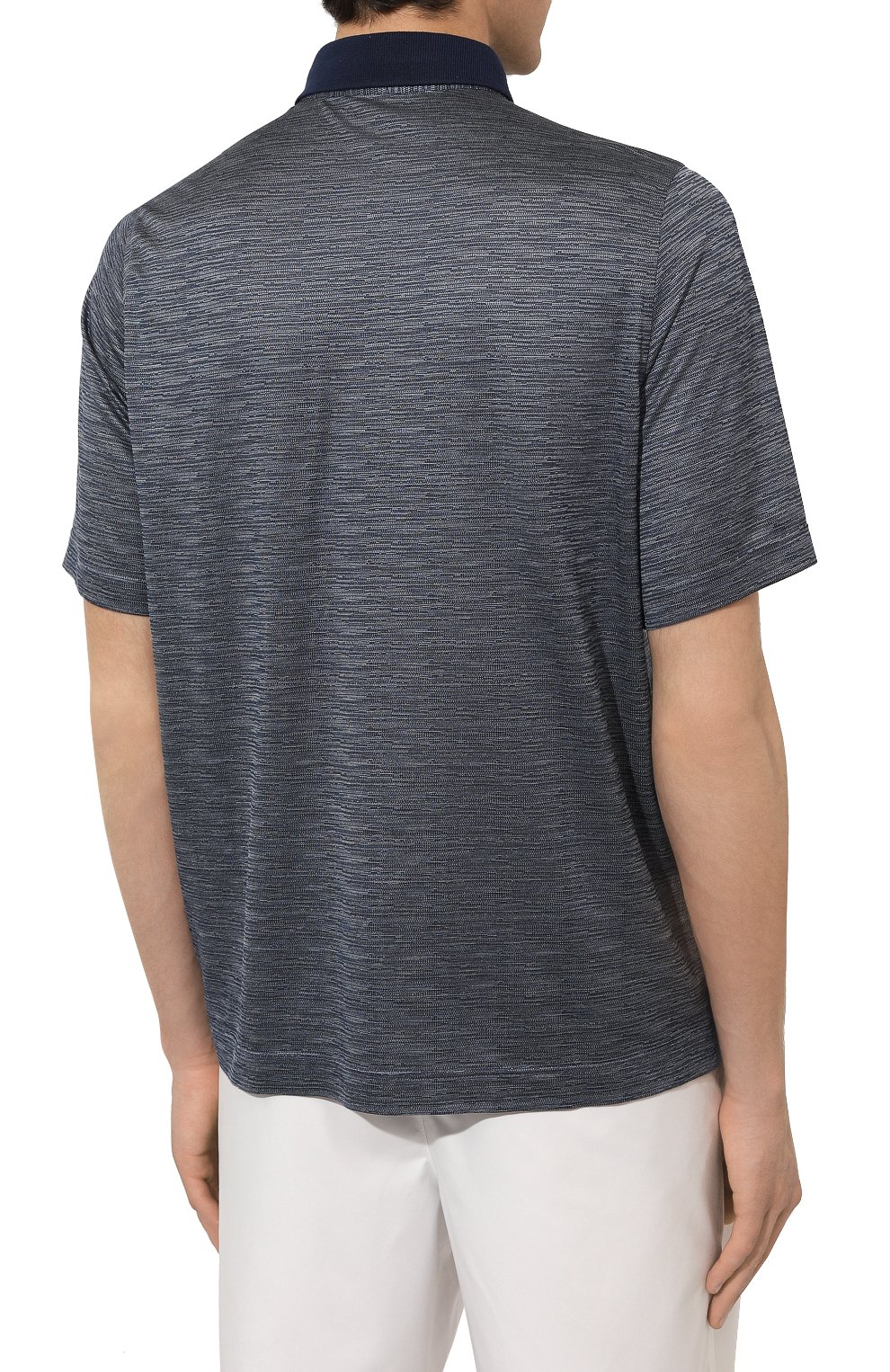 Шелковое поло ZILLI синего цвета по цене 87550 руб., арт. KBP002M0600VZLU00M, фото 4 Шелковое поло ZILLI, арт. KBP002M0600VZLU00M, фото 4