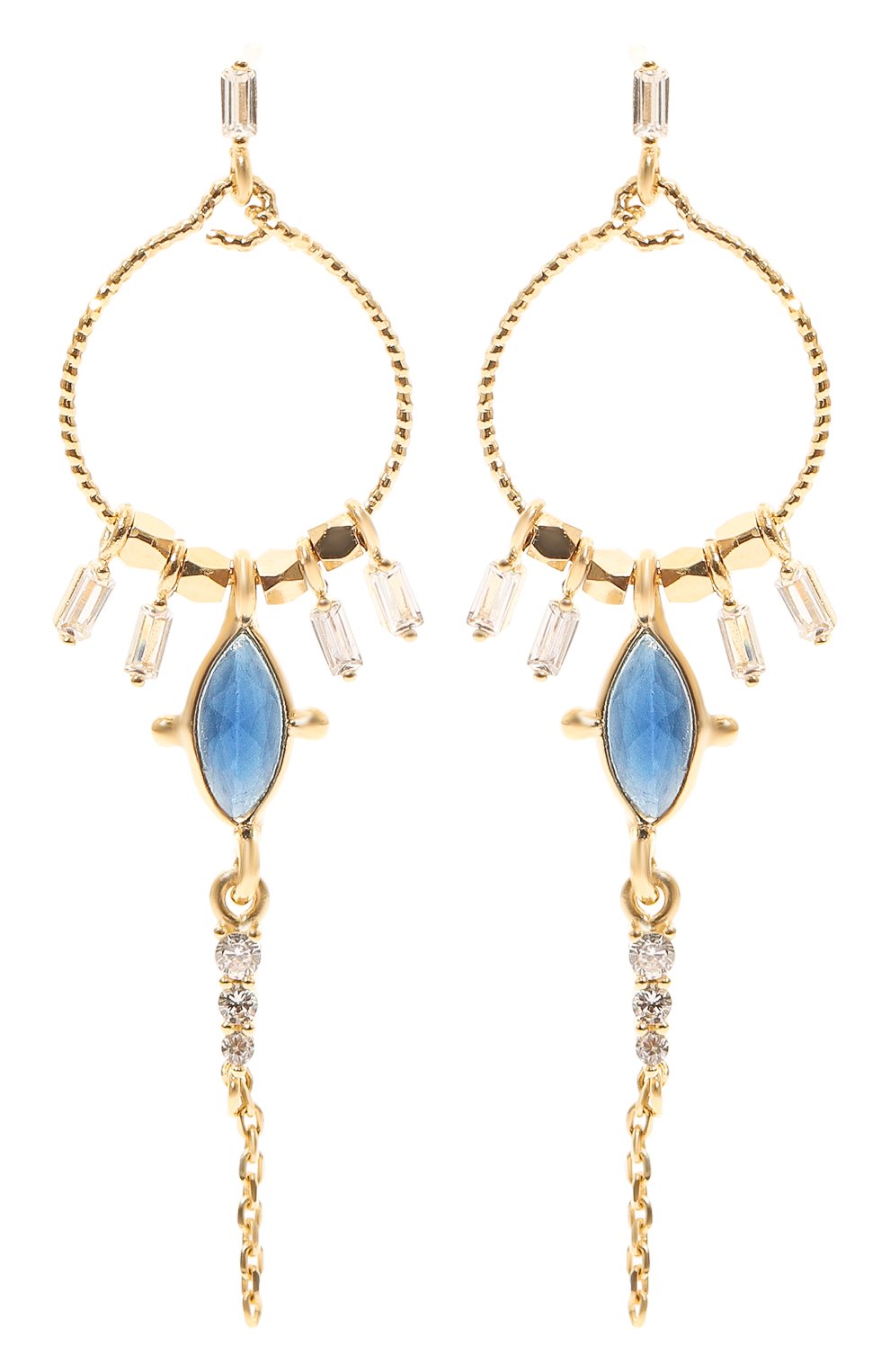 Серьги HANKA_IN, арт. DIA-B0L-SAPH-0.5M, фото 1