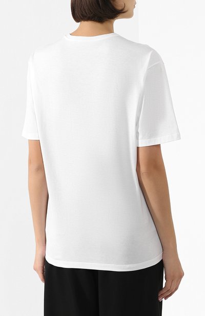 Хлопковая футболка ALEXANDER MCQUEEN белого цвета по цене 29050 руб., арт. 620650/QZABD, фото 4 Хлопковая футболка ALEXANDER MCQUEEN, арт. 620650/QZABD, фото 4