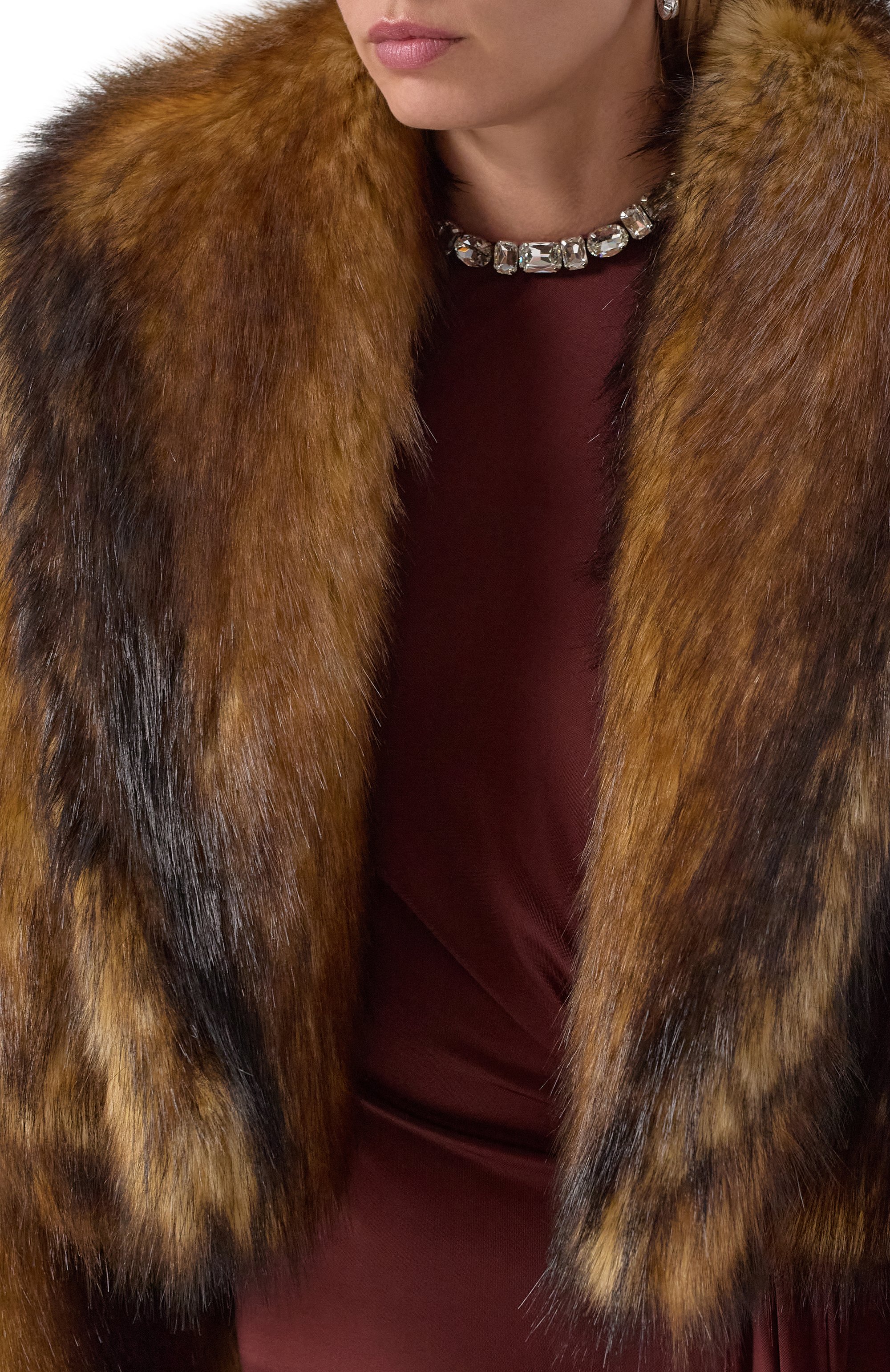 Шуба из экомеха DAVID KOMA, арт. PF25DK10J, фото 5