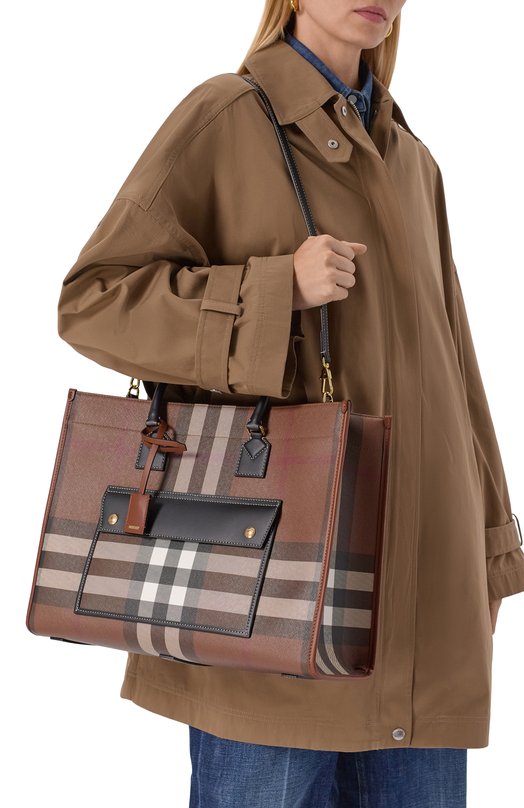 Сумка-тоут Freya medium Burberry 8112227 Коричневый  8112227 Фото 2