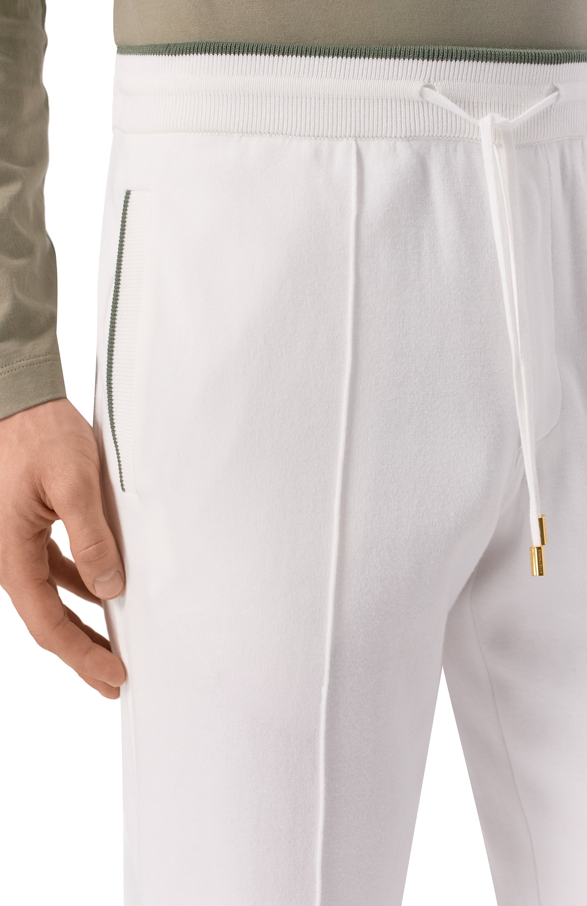 Хлопковые брюки STEFANO RICCI белого цвета по цене 392000 руб., арт. K616409P3D/F25115, фото 5 Хлопковые брюки STEFANO RICCI, арт. K616409P3D/F25115, фото 5