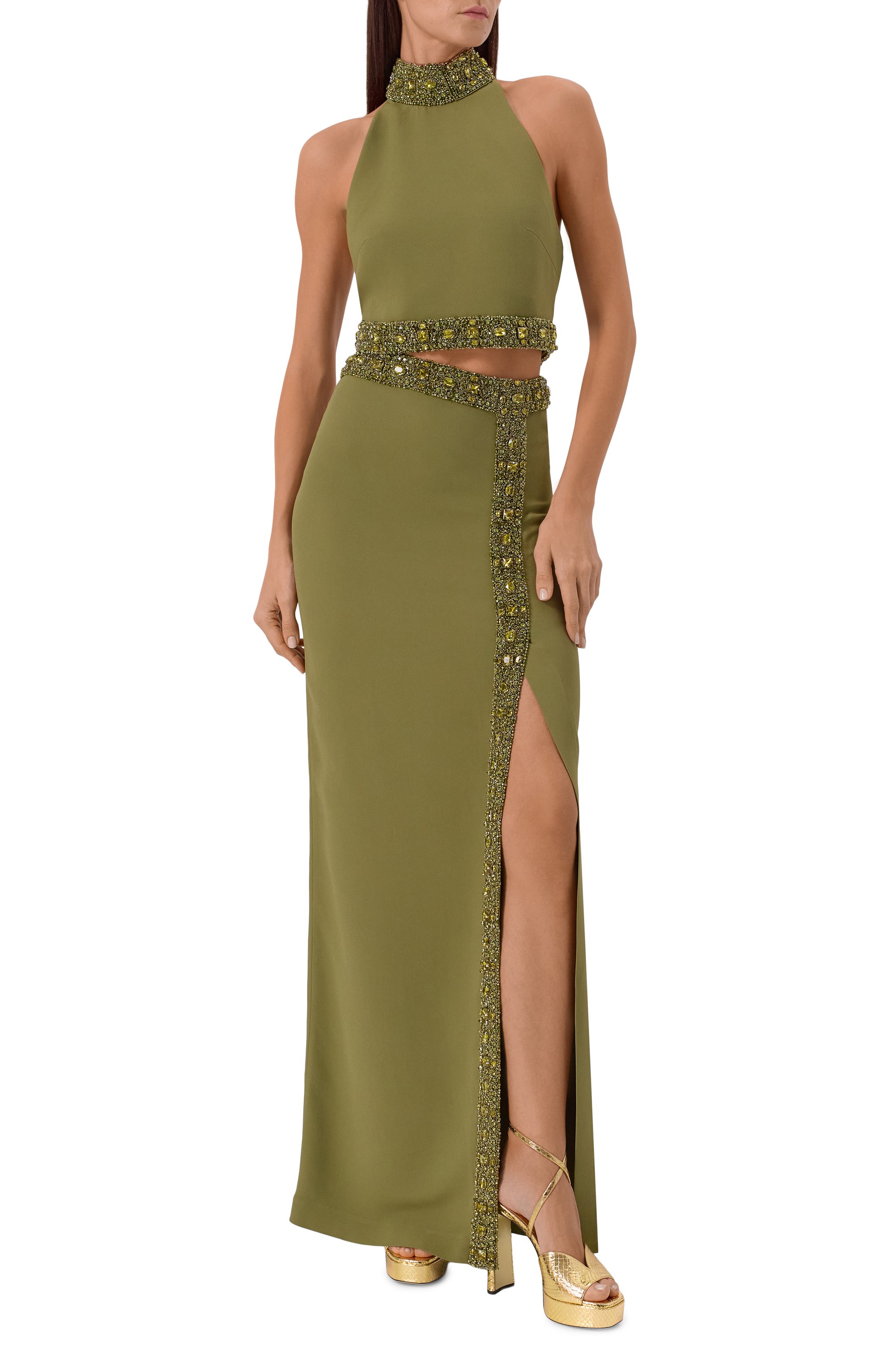 Кожаные босоножки karli platform 125 JIMMY CHOO, арт. KARLIPF125WAP, фото 3