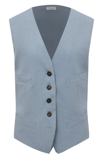 Жилет из вискозы и льна BRUNELLO CUCINELLI, арт. MH999HU806, фото 1