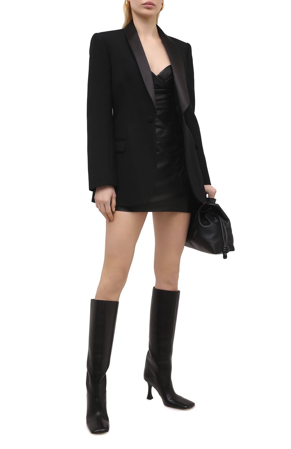 Кожаное платье BALMAIN черного цвета по цене 298000 руб., арт. VF16076/L062, фото 2 Кожаное платье BALMAIN, арт. VF16076/L062, фото 2