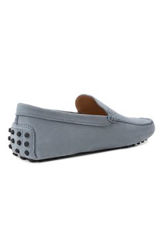 Мужские мокасины gommino из нубука TOD’S голубого цвета, арт. XXM64C00040/6RN | Фото 5 (Материал внешний: Натуральная кожа; Материал сплава: Проставлено; Нос: Не проставлено; Материал внутренний: Натуральная кожа; Стили: Кэжуэл)