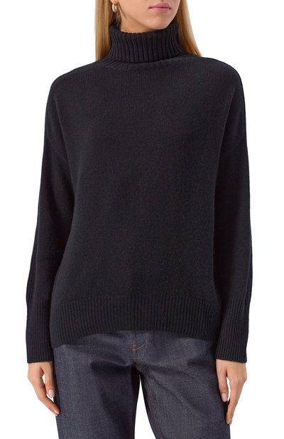 Кашемировый свитер ALLUDE черного цвета по цене 74400 руб., арт. 255/11156, фото 3 Кашемировый свитер ALLUDE, арт. 255/11156, фото 3