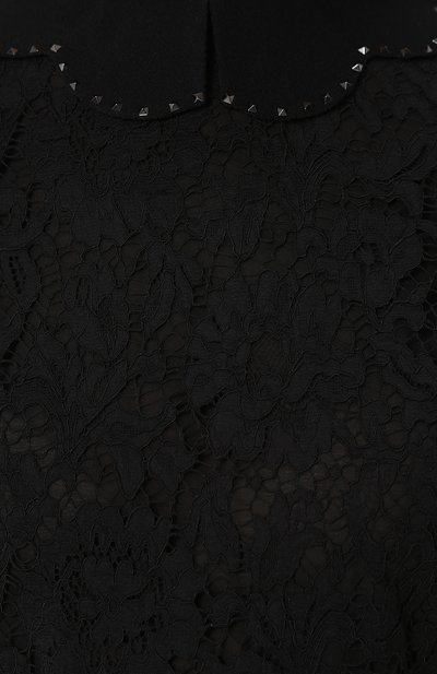Приталенное мини-платье с кружевной отделкой VALENTINO, арт. QB3KD07847D, фото 5