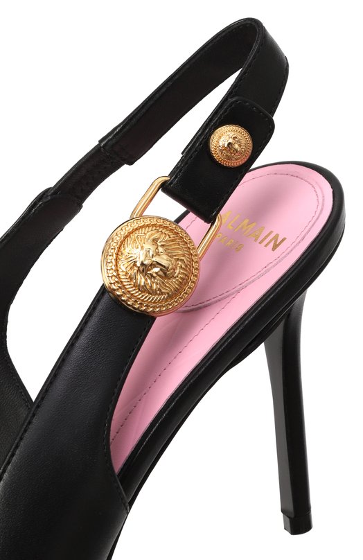 Кожаные туфли Eva 95 Balmain DN1UK047/LVIT Чёрный  DN1UK047/LVIT Фото 7