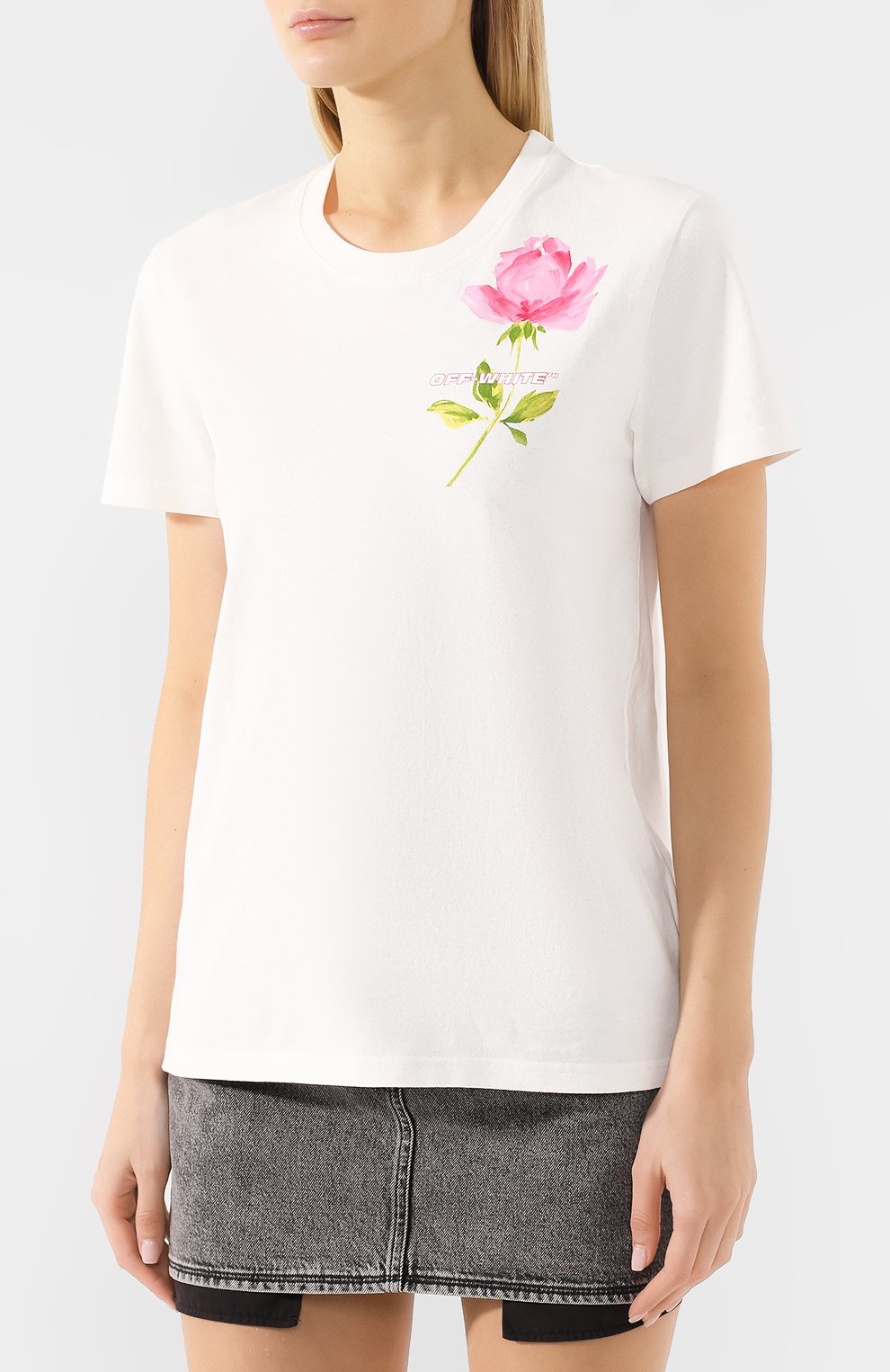 Хлопковая футболка OFF-WHITE, арт. 0WAA049S19B070600188, фото 3