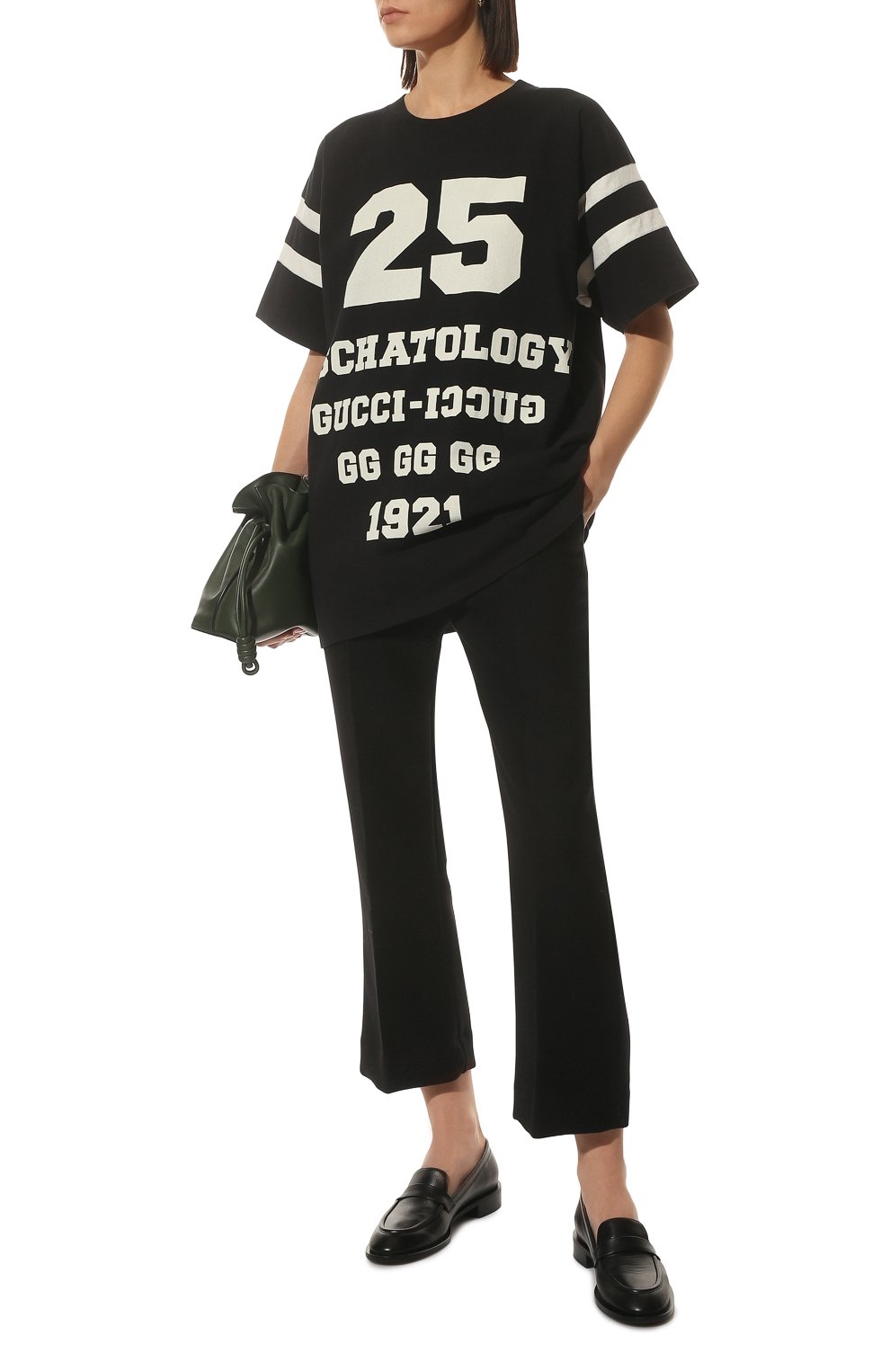 Хлопковая футболка GUCCI черного цвета по цене 64800 руб., арт. 660744/XJDKK, фото 2 Хлопковая футболка GUCCI, арт. 660744/XJDKK, фото 2