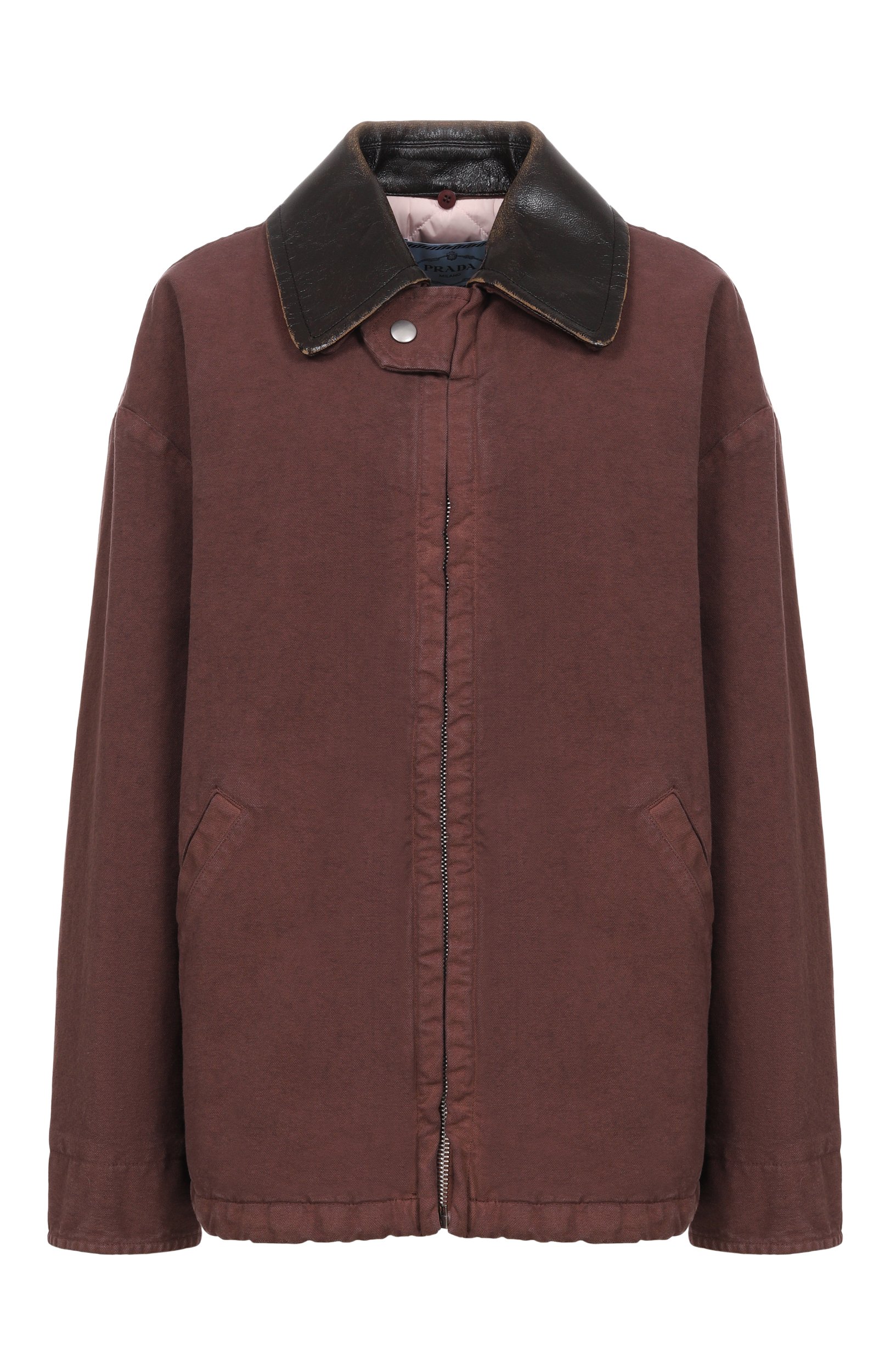 Хлопковая куртка PRADA фиолетового цвета по цене 593000 руб., арт. 292323S000/157N, фото 1 Хлопковая куртка PRADA, арт. 292323S000/157N, фото 1
