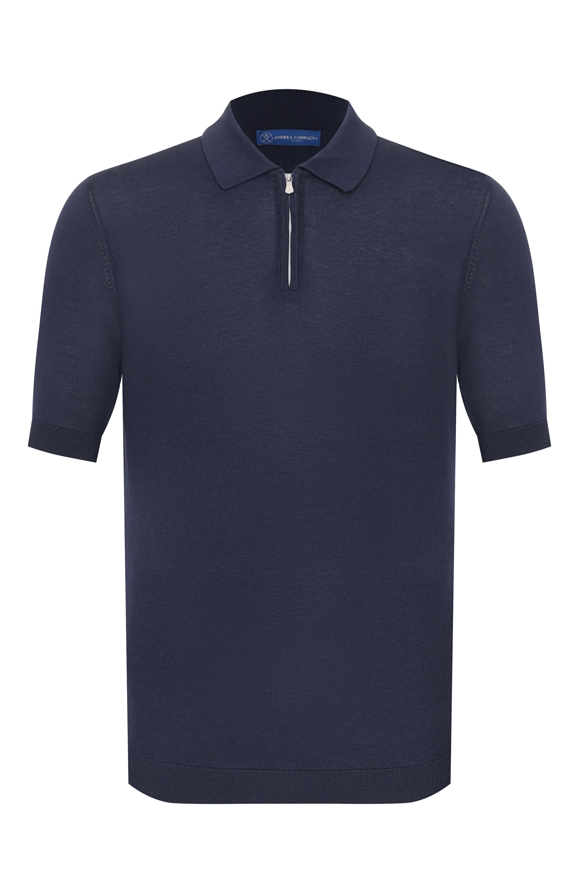 Поло из шелка и хлопка ANDREA CAMPAGNA, арт. M5425-1031, фото 1