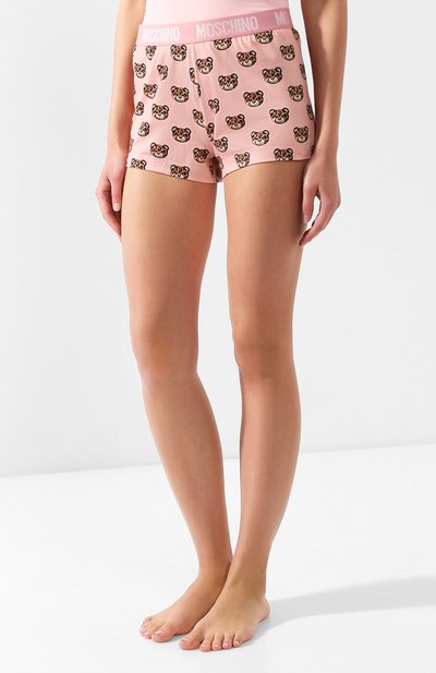 Хлопковые шорты MOSCHINO розового цвета по цене 7415 руб., арт. A4216/9015, фото 3 Хлопковые шорты MOSCHINO, арт. A4216/9015, фото 3