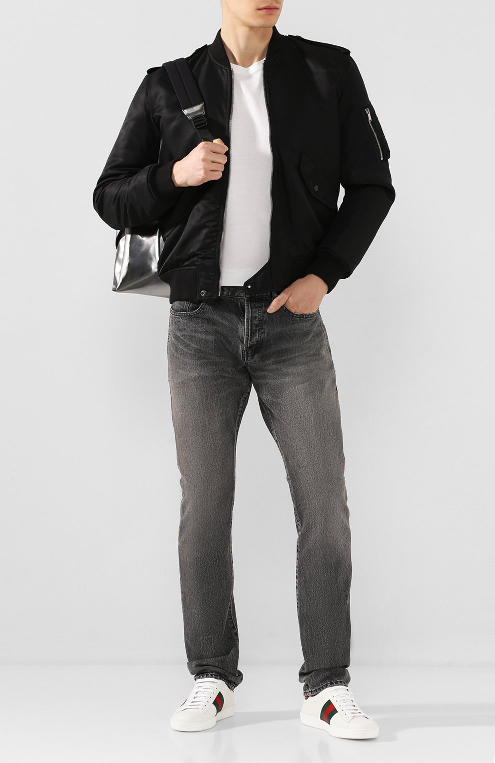 Кожаные кеды ace GUCCI, арт. 429446/A38G0, фото 2