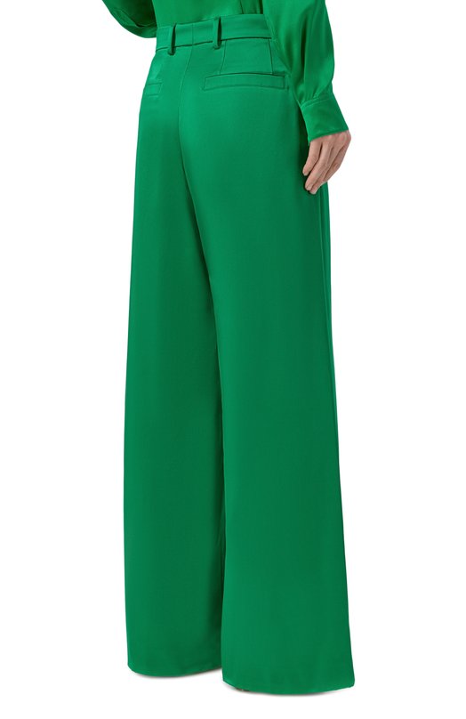 Атласные брюки Dries Van Noten 010946/3304 Зелёный  010946/3304 Фото 4
