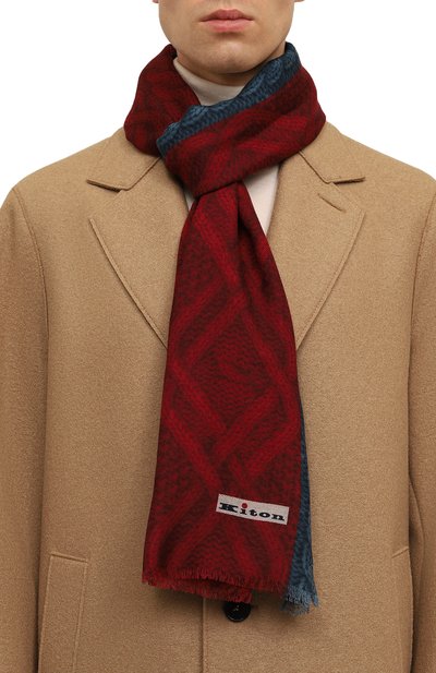Шарф из кашемира и шерсти KITON, арт. USCIACK0261F10, фото 2