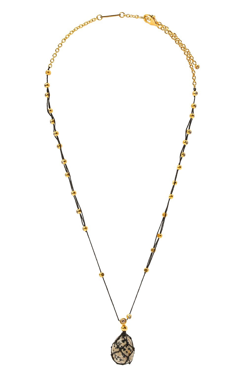 Подвеска на цепочке BOTTEGA VENETA черного цвета по цене 144000 руб., арт. 651098/VE3F2, фото 1 Подвеска на цепочке BOTTEGA VENETA, арт. 651098/VE3F2, фото 1