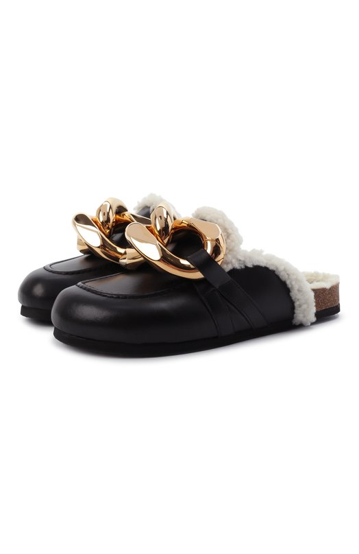 

Кожаные сабо Chain JW Anderson, Чёрный