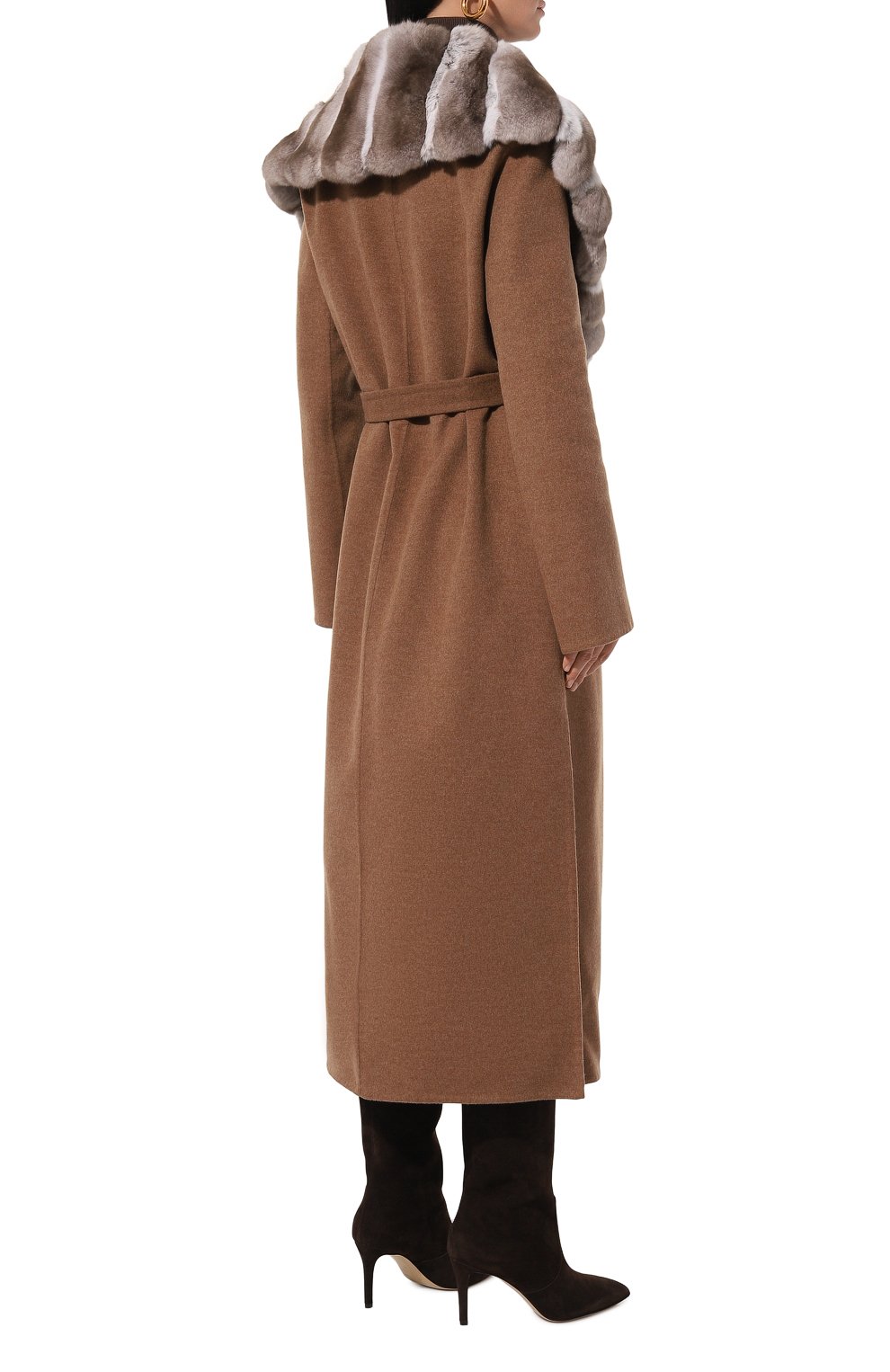 Пальто из шерсти и кашемира с отделкой из шиншиллы MVST, арт. FTBPL-X1395-1CH/LP1444, фото 4