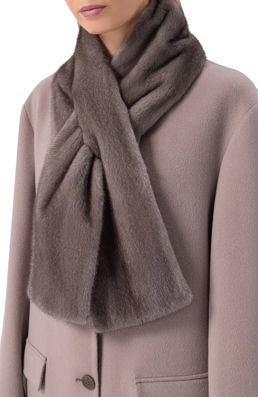 Меховой шарф из норки MVST MSC-01 MINK IRIS Серый  MSC-01 MINK IRIS Фото 2