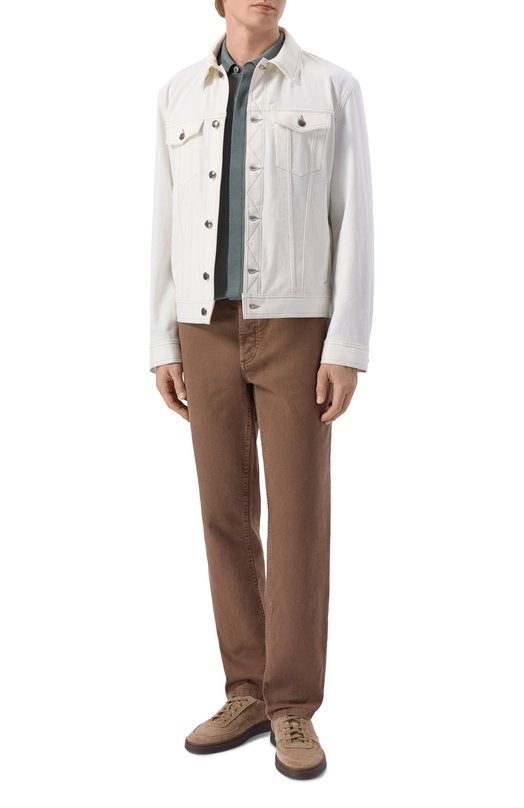 Рубашка из шелка и хлопка 12 STOREEZ 136302 Зелёный  136302 Фото 2