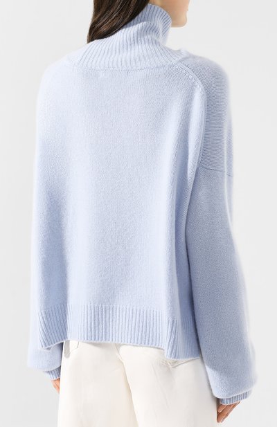Кашемировый пуловер REJINA PYO голубого цвета по цене 53750 руб., арт. C095K/KNIT, фото 4 Кашемировый пуловер REJINA PYO, арт. C095K/KNIT, фото 4