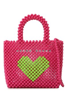 Детская сумка MC2 SAINT BARTH фуксия цвета, арт. STBA/BEADED SMALL BAG/00200D | Фото 4 (Материал: Текстиль)