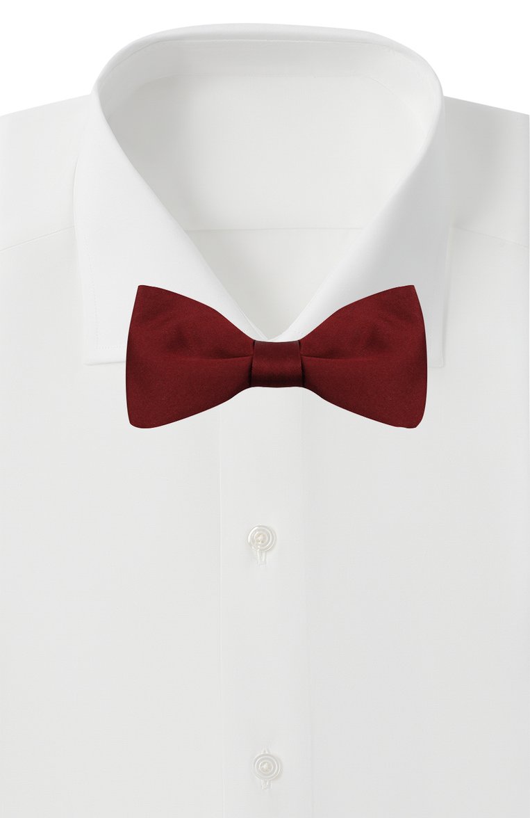 Мужской шелковый галстук-бабочка ZEGNA бордового цвета, арт. Z8D60/4SE | Фото 2 (Материал: Текстиль, Шелк; Нос: Не проставлено)