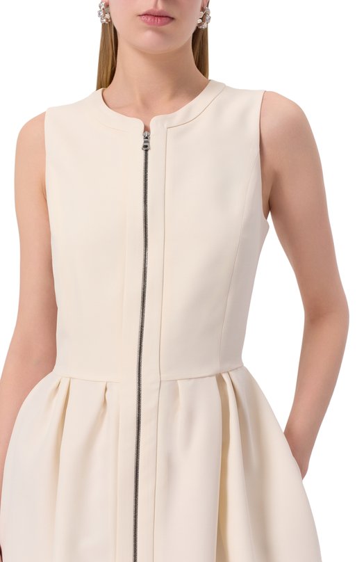 Платье из шерсти и вискозы Dice Kayek SS25R273 Белый  SS25R273 Фото 5