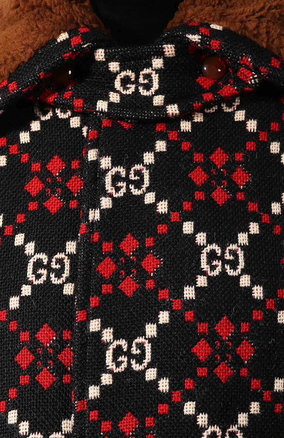 Шерстяное пальто свободного кроя GUCCI, арт. 542933/Z507M, фото 5