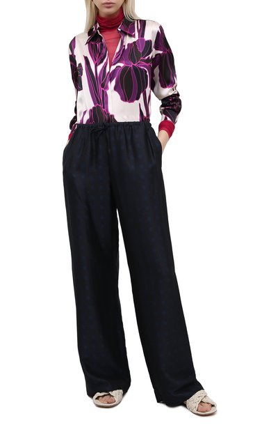 Брюки из вискозы и шелка DRIES VAN NOTEN, арт. 202-10985-1331, фото 3