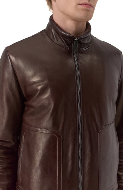 Кожаный бомбер MVST, арт. ZECK-ES4250/Z2764-1, фото 5