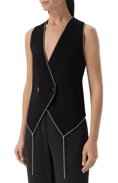 Жилет GIORGIO ARMANI черного цвета по цене 272500 руб., арт. GW004189/AF29357, фото 3 Жилет GIORGIO ARMANI, арт. GW004189/AF29357, фото 3